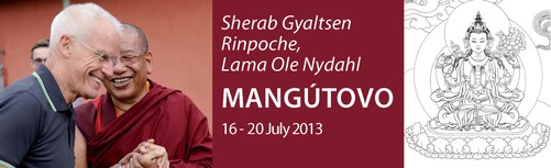 [Banner] Summer Course with Sherab Gyaltsen Rinpoche and Lama Ole Nydahl in Mangútovo, 16.-20.7.2013