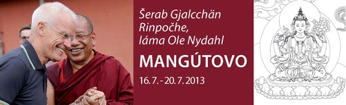 [Banner] Letný kurz so Šerabom Gjalcchänom Rinpočhem a lámom Olem Nydahlom na Mangútove, 16.-20.7.2013